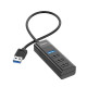 HUB адаптер HOCO USB Easy mix HB25 USB3.0, 3USB2.0, черный