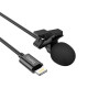 Микрофон петличный HOCO Lightning Lavalier microphone L14, 2 м, черный