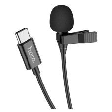 Микрофон петличный HOCO Type-C Lavalier microphone L14, 2 м, черный