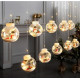 Гирлянда Xmas WW-1 Copper curtain ball lamp 7258 Снеговик, теплый белый свет