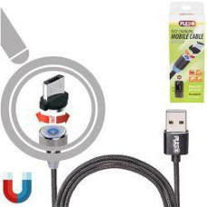 Кабель магнитный PULSO USB - Micro USB 2,4А, 2м черный (только зарядка)