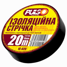 Ізоляційна стрічка Pulso PVC 20м чорна IC-20Ч