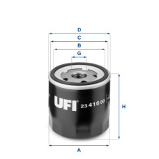 Фильтр масляный UFI 23.416.00