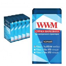 Лента к принтерам WWM 13мм х 7м (лм) Black 5шт (R13.7SM5)