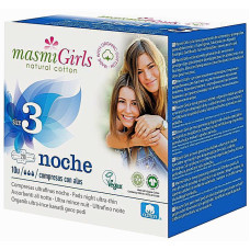 Прокладки Masmi Girl ультратонкие гигиенические для подростков или для поглощения сильных выделений с крылышками 10 шт. (50828)