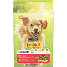 Сухой корм для взрослых собак Purina FRISKIES Active с повышенной активностью, с говядиной 10 кг