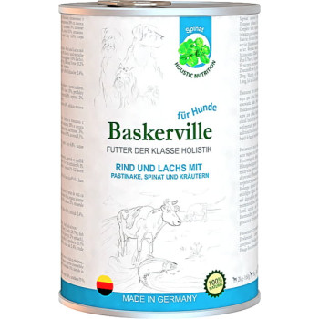 Влажный корм для собак Baskerville Holistic Rind und Lachs Лосось и говядина 800 г