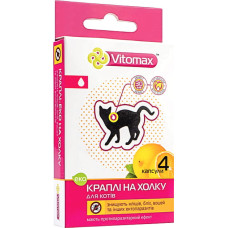 Эко-капли на холку Vitomax против блох и клещей для котов