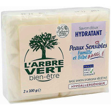 Упаковка твердого мыла L'Arbre Vert Sensitive для чувствительной кожи с экстрактом сладкого миндаля 100 г х 2 шт. (48547)