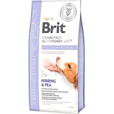 Сухий беззерновий корм Brit Veterinary Diet Gastrointestinal для собак при захворюваннях шлунково-кишкового тракту, оселедець і горох 12 кг