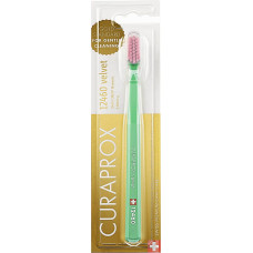 Зубная щетка Curaprox CS 12 460 Velvet ультра-мягкая Светло-зеленая с розовым (45977)
