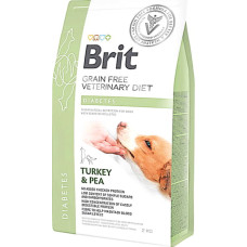 Сухий беззерновий корм Brit Veterinary Diet Diabetes для собак при діабеті, індичка і горох 2 кг