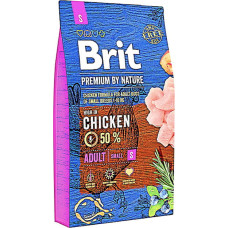 Сухой корм для взрослых собак мелких пород Brit Premium Adult S со вкусом курицы 8 кг