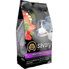 Savory Сухой корм для собак средних пород со свежим ягненком и индейкой 3 кг