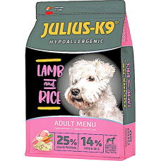 Сухой гипоаллергенный корм для взрослых собак высшего качества Julius-K9 LAMB and RICE Adult С ягненком и рисом 3 кг