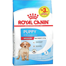 Промо набор Сухой корм для собак Royal Canin SHN MEDIUM PUPPY 12 кг + 3 кг