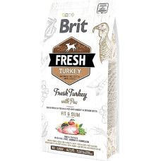 Brit Fresh Light Fit Slim Сухой корм для взрослых, пожилых собак с индейкой и горошком 2.5 кг