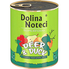 Влажный корм Dolina Noteci Superfood для собак с олениной и уткой 800 г
