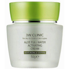 Увлажняющий крем для лица 3W Clinic Aloe Full Water Activating с экстрактом алоэ 50 мл (40128)
