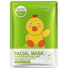 Набор масок Bioaqua Facial Animal Moisturizing Mask Duck с эссенцией коллагена и граната 3 шт. х 30 г (41795)