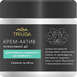 Крем-актив для волос склонных к жирности Triuga Ayurveda Professional Home Care Свежесть и Объем 300 мл 