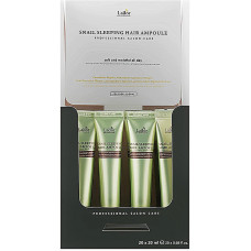 Набор ночных кератиновых сывороток для волос La'dor Snail Sleeping Hair Ampoule 20 мл х 20 шт. (38042)