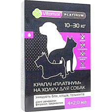 Капли на холку Vitomax Platinum для собак крупніх пород 10-30 кг 4х2мл