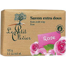 Экстра нежное мыло Le Petit Olivier 100% vegetal oils soap Роза 100 г (48606)