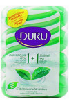 Туалетное мыло Duru 1+1 с экстрактом зеленого чая и увлажняющим кремом 4 х 80 г (47694)