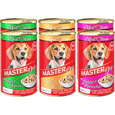 Упаковка влажного корма для собак Master Dog Ассорти ягненок-кролик-дичь 1240 г х 6 шт