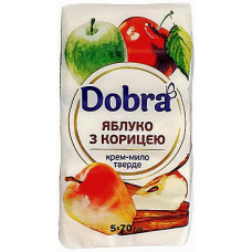 Крем-мыло туалетное твёрдое Dobra Яблоко с корицей 5 х 70 г (47530)