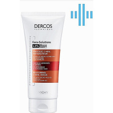 Восстанавливающая 2-минутная маска Vichy Dercos Kera-Solutions с комплексом Про-Кератин для реконструкции поверхности поврежденных ослабленных волос 200 мл (37342)