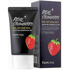 Mаска-пленка для носа FarmStay Real Strawberry Peel-Off Nose Pack с экстрактом клубники 60 г (41948)