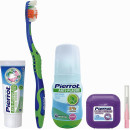 Набор для путешествий Pierrot Ref.320 зубная паста 75 мл + ополаскиватель 100 мл + зубная нить 30 м + зубная щетка 1 шт. + интеродонтальный ершик (46458)