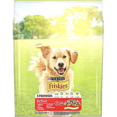 Сухой корм для взрослых собак Purina FRISKIES Active с повышенной активностью, с говядиной 2.4 кг