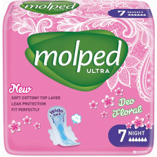 Гигиенические прокладки Molped Ultra Night Deo Floral 7 шт. (50590)