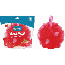 Тревел-мочалка Balmy Naturel Bath Pouf With Soap Pieces с кусочками мыла и экстрактом клубники (47100)