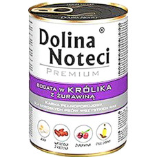 Влажный корм для собак Dolina Noteci Premium с кроликом и клюквой 400 г