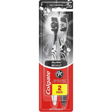 Зубная щетка Colgate Max White Charcoal черная отбеливающая мягкая 2 шт. (45924)