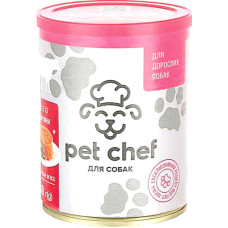 Pet chef консервы для собак с говядиной 800г