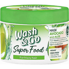 Маска для непослушных волос Wash Go Super Food Разглаживающая Авокадо и алоэ 300 мл (37340)