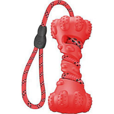 Игрушка Кость с канатом красная, 16 см
