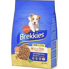 Сухой корм для взрослых собак маленьких пород Brekkies Dog Mini с курицей 3 кг