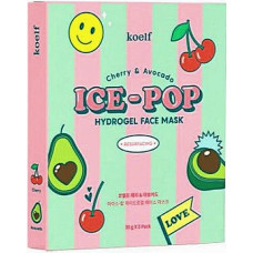 Гидрогелевая маска для лица с вишней и авокадо Koelf Cherry Avocado Ice-Pop Hydrogel Face Mask 30 г 5 шт. (42155)