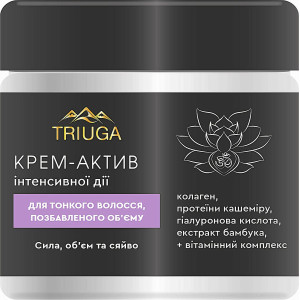 Крем-актив для тонких волос Triuga Ayurveda Professional Home Care Сила, Объем и Сияние 300 мл 