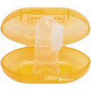 Зубная щетка-массажер Baby Team силиконовая с контейнером помаранчевий (45896)