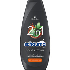 Шампунь для мужчин Schauma Men Sports Power 2 в 1 с экстрактом эвкалипта для волос и тела 400 мл (39533)