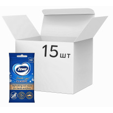 Упаковка влажных салфеток Zewa Classic 10 шт. х 15 упаковок (50404)