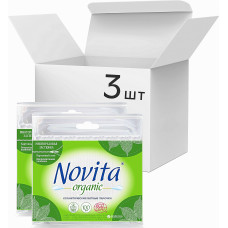 Упаковка ватных палочек Novita Organic 3 пачки по 100 шт. (50469)