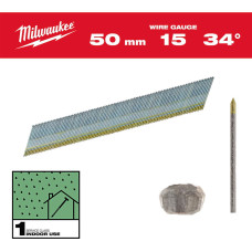 Набор гвоздей для нейлера 15G/34°/38мм (2500 шт)